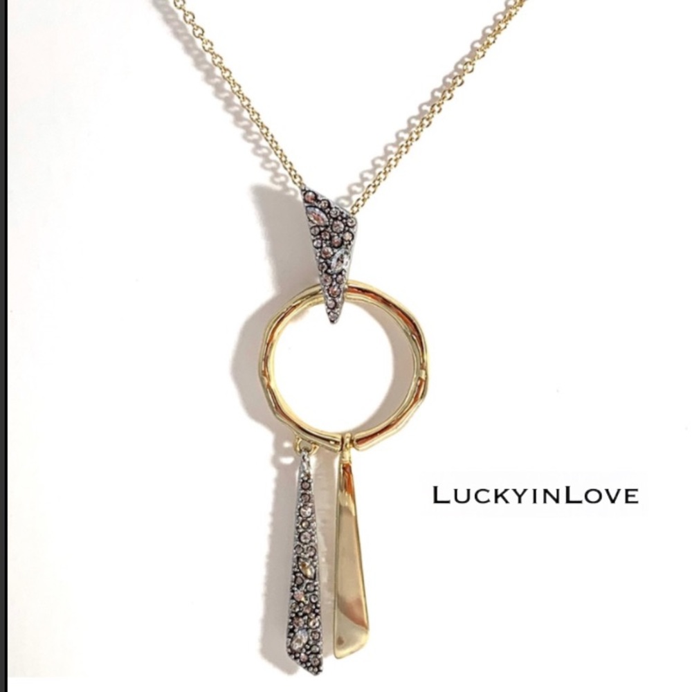 ALEXIS BITTAR • Pavé Crystal Mosaic Origami Ring Necklace